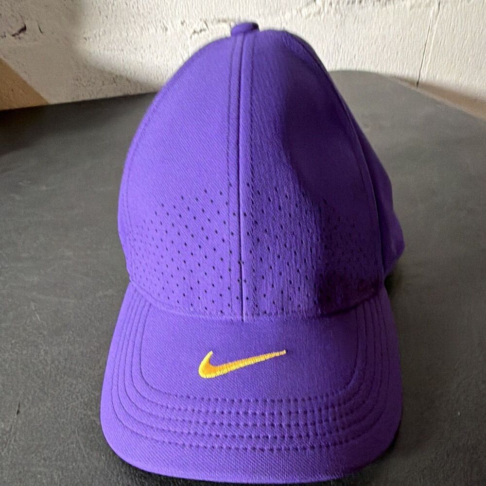 Nike Purple/Yellow Dri-FIT Moisture Wicking Adjustable Baseball Cap Men's OS